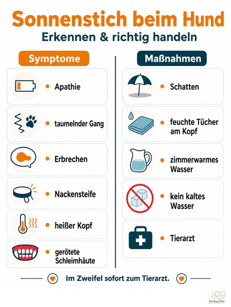 Erkennen und Erste-Hilfe-Maßnahmen beim Sonnenstich einem Hund
